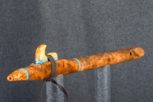 Maple Burl Native American Flute, Minor, Mid G-4, #R9C (1)